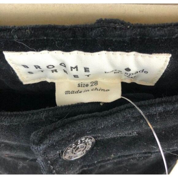 Kate Spade Ankle Velvet Broome St Women 6 New York Black Stretch Pants 28 - Picture 9 of 9